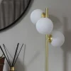 Aneta Lighting pöytävalaisin Molekyl 3-os. mattamessinki