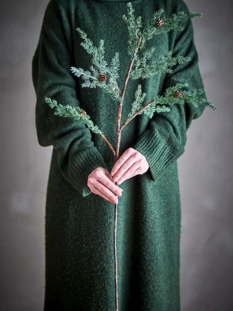 Bloomingville koristeoksa Pine vihreä