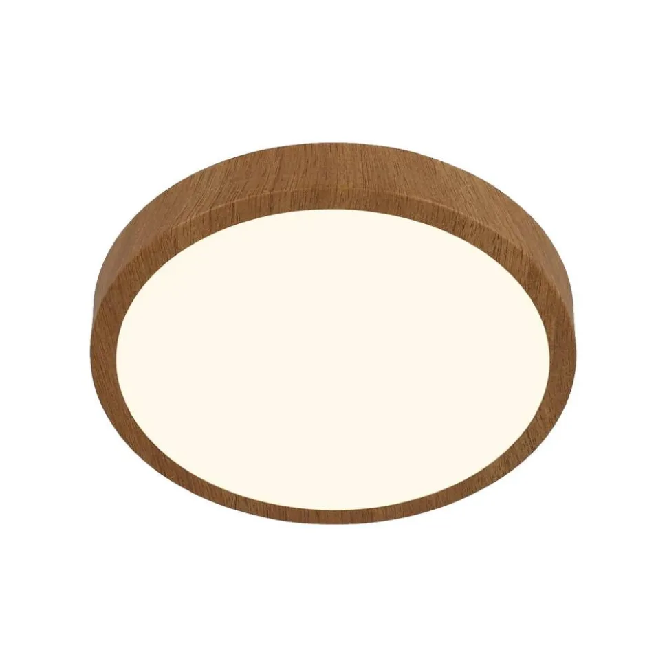 Briloner Runa LED-plafondi Ø 28 cm puu