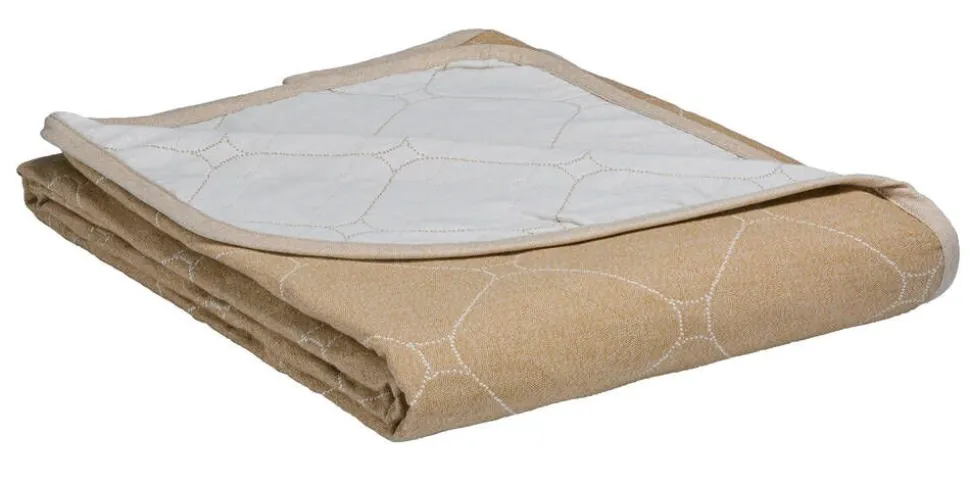Create Home Aamu päiväpeite 2-puoleinen 180x260cm khaki/l.valkoinen