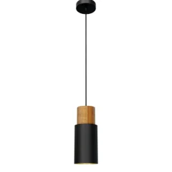 Design by Grönlund Log 10 kattovalaisin musta/puu/kulta