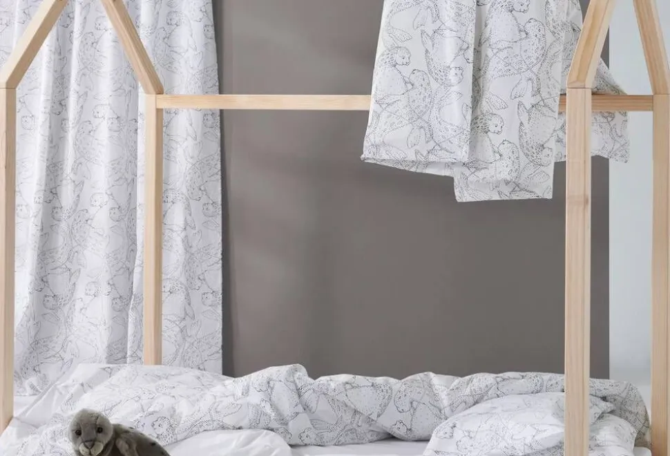 Familon Norppa Organic lasten pl+tl setti mustavalk 120x160/40x60