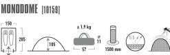 High Peak teltta Monodome 2