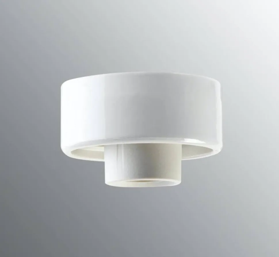 Ifö Electric posliinikanta suora, valkoinen, kierre 84,5 mm,
