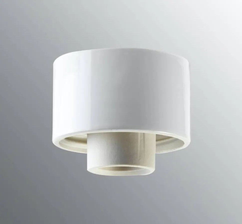 Ifö Electric posliinikanta suora, valkoinen, kierre 84,5 mm
