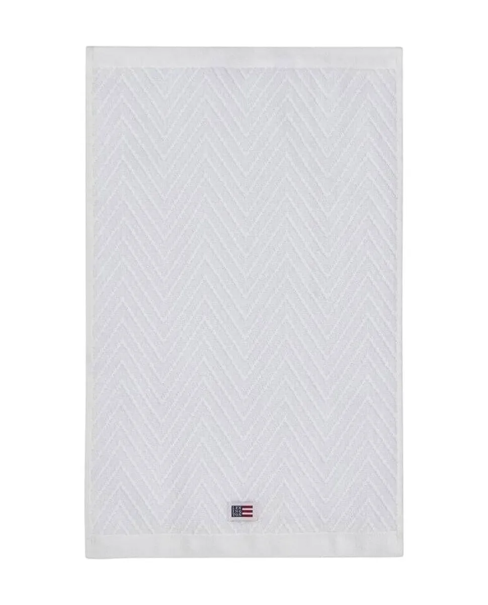 Lexington pyyhesetti 30x50 cm herringbone 2 kpl valkoinen