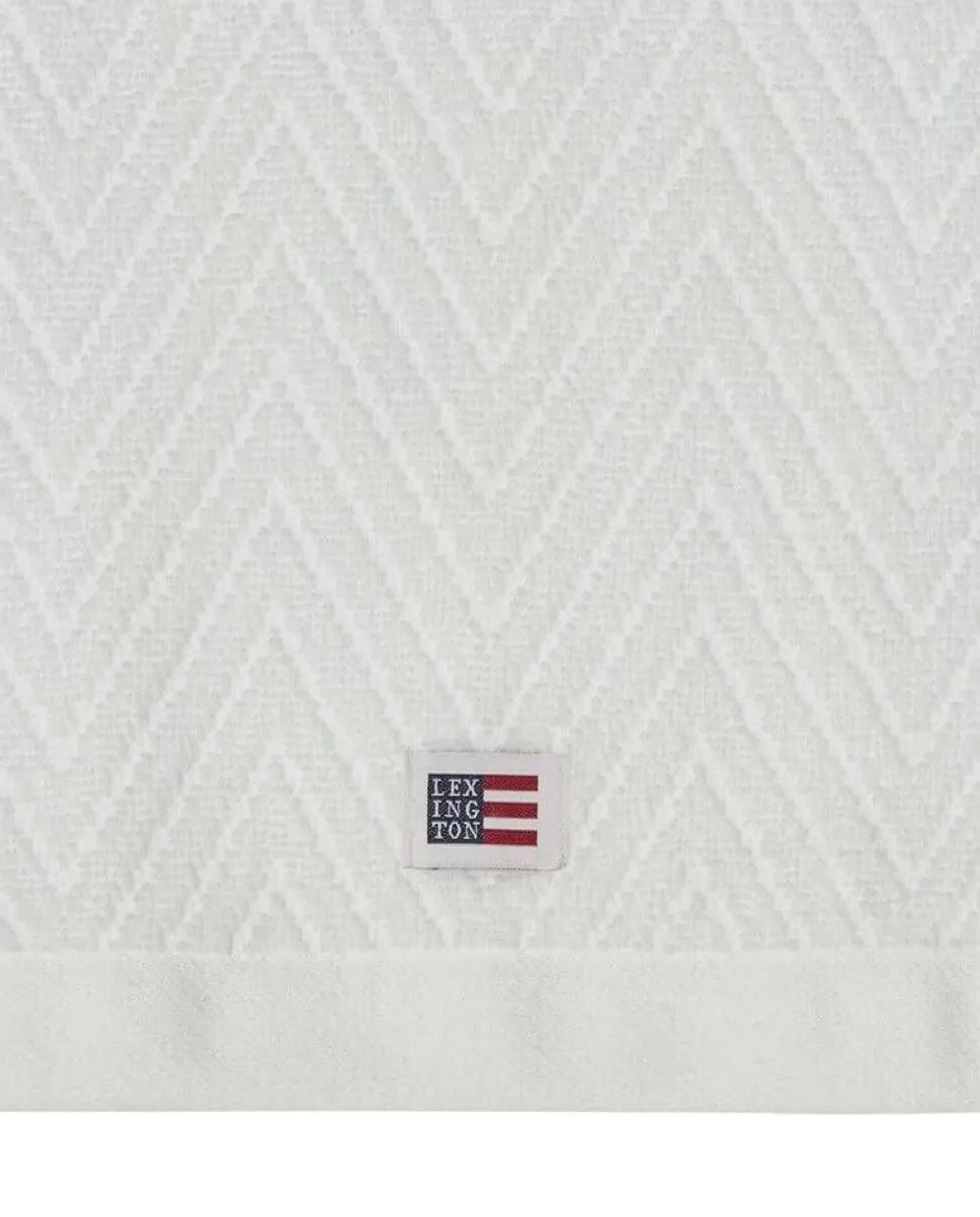Lexington pyyhesetti 30x50 cm herringbone 2 kpl valkoinen