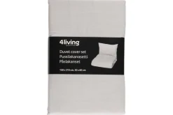 4Living pussilakanasetti Ella 150x210 cm harmaa
