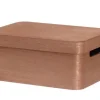 4Living puulaatikko kannella 30x21x13 cm ruskea