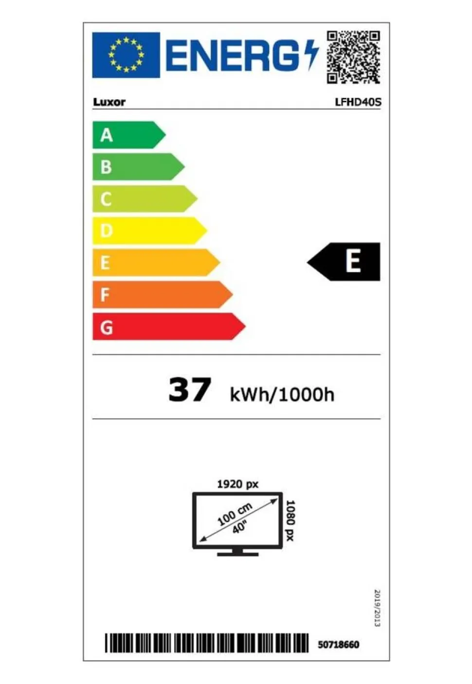 Luxor TV 40" LFHD40S FULL HD