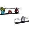 Mirrors and More seinähylly Tinka 2-pack musta