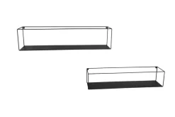 Mirrors and More seinähylly Tinka 2-pack musta