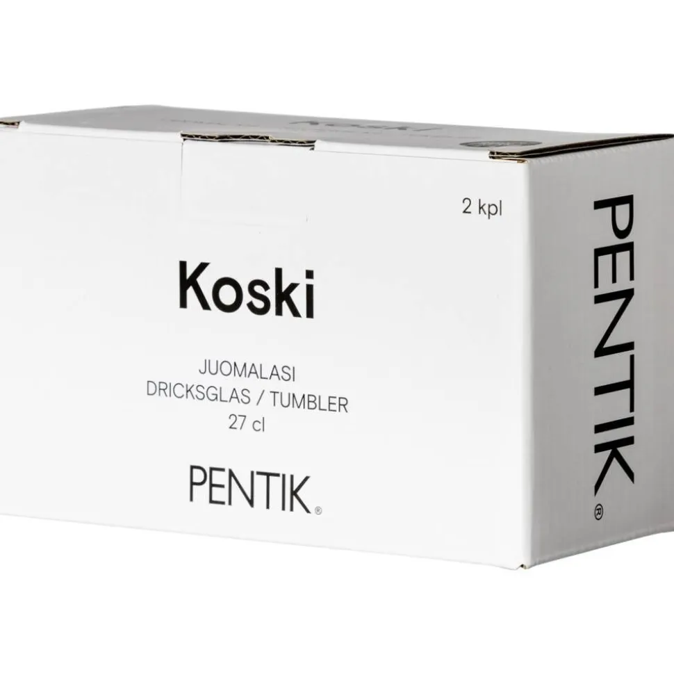 Pentik juomalasi Koski 27 cl kirkas 2 kpl