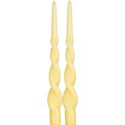 Pentik kruunukynttilä Kierre hile keltainen 28 cm 2 kpl