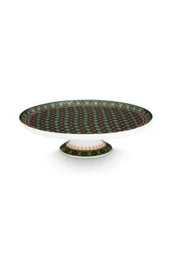 Pip Studio kakkutarjotin Clover 21 cm Green