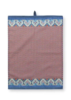 Pip Studio keittiöpyyhe Flower Festival 50x70 cm Blue-Red