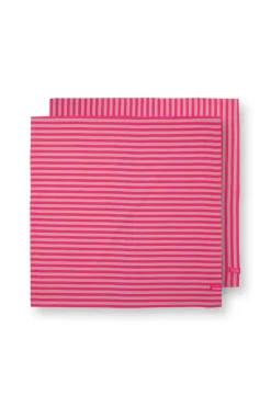 Pip Studio keittiöpyyhe Stripes 65x65 cm 2 kpl Pink