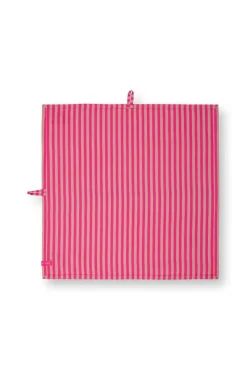Pip Studio keittiöpyyhe Stripes 65x65 cm 2 kpl Pink