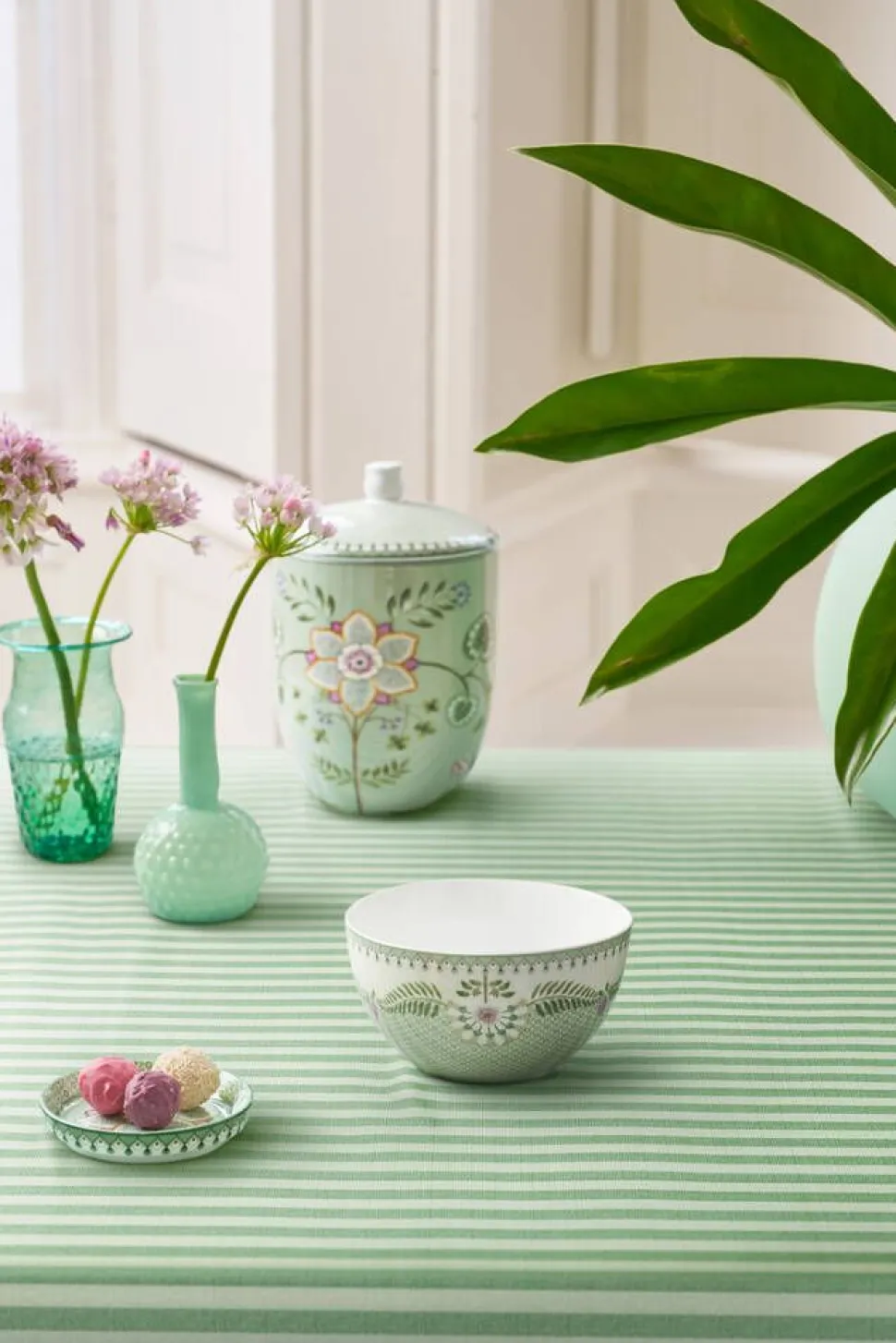 Pip Studio kulho Lily&Lotus Tiles 15 cm Light Green