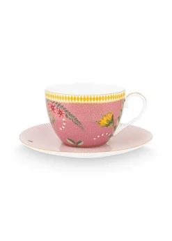 Pip Studio kuppi & aluslautanen La Majorelle 280 ml Pink