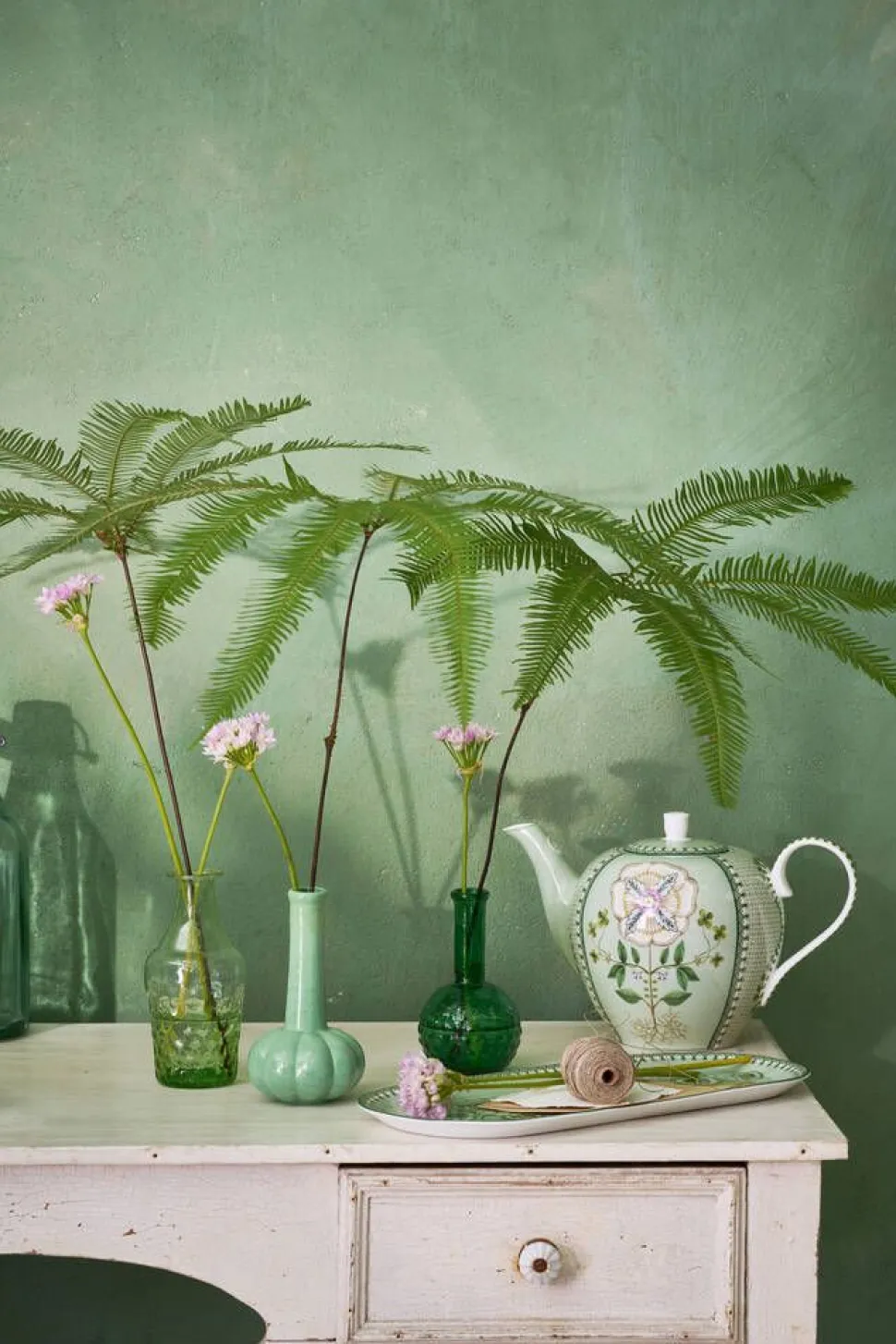 Pip Studio maljakkosetti lasia Soft Green