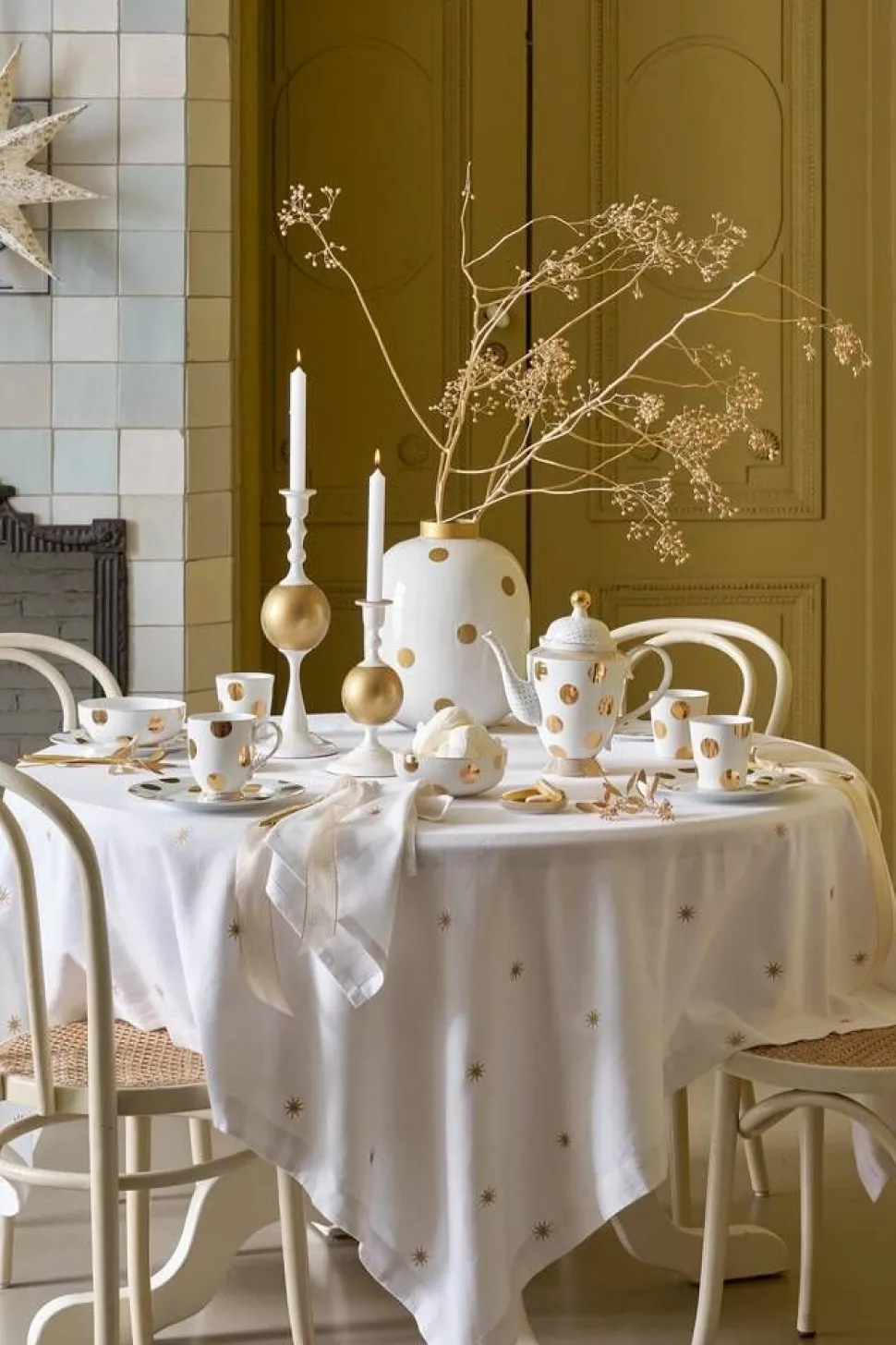 Pip Studio muki Dot Delight 2 kpl White-Gold