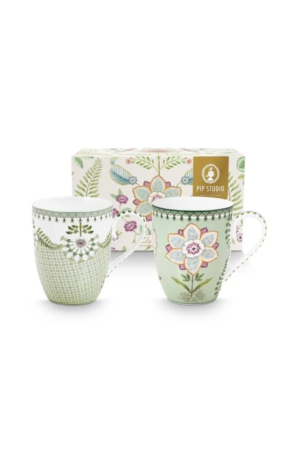 Pip Studio mukisetti Lily&Lotus 350 ml Light Green
