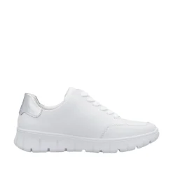 Rieker tennarit N1313-80 Weiss Silber