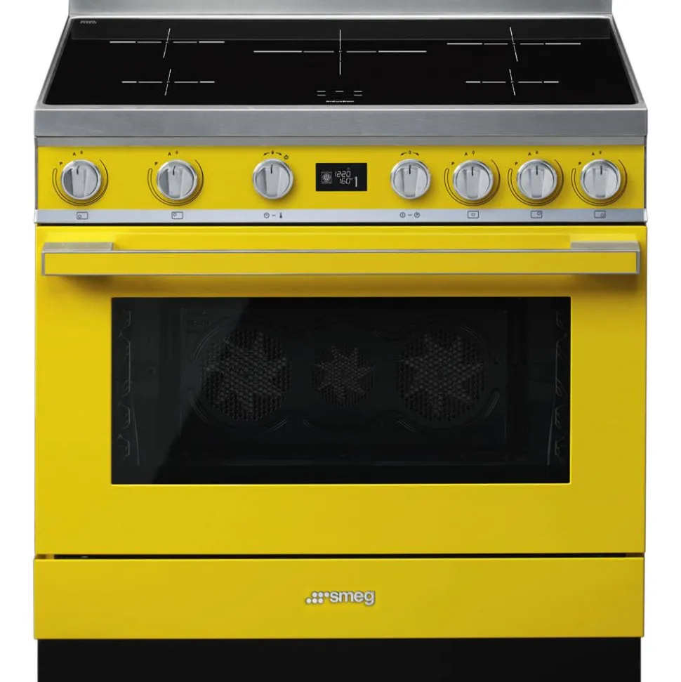 Smeg induktioliesi monitoimiuunilla CPF9IPYW Portofino keltainen