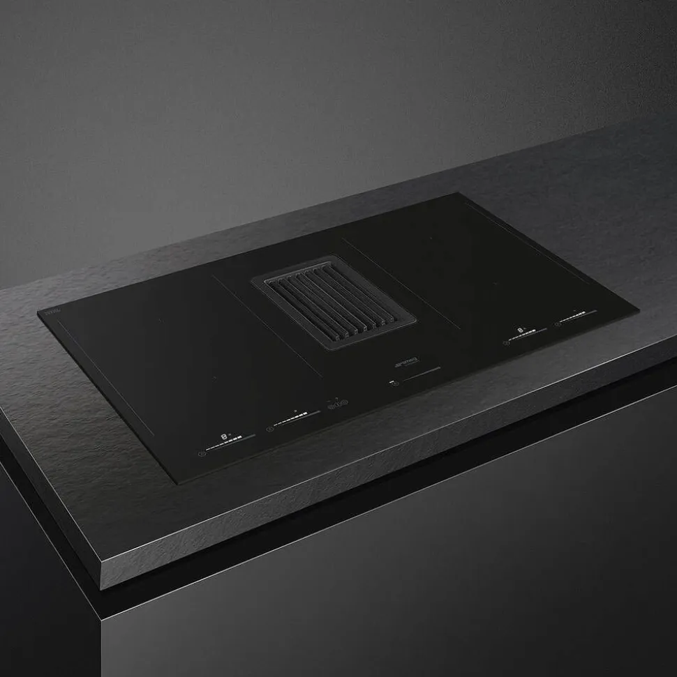 Smeg induktiotaso/liesituuletin HOBD682D1 80 cm musta