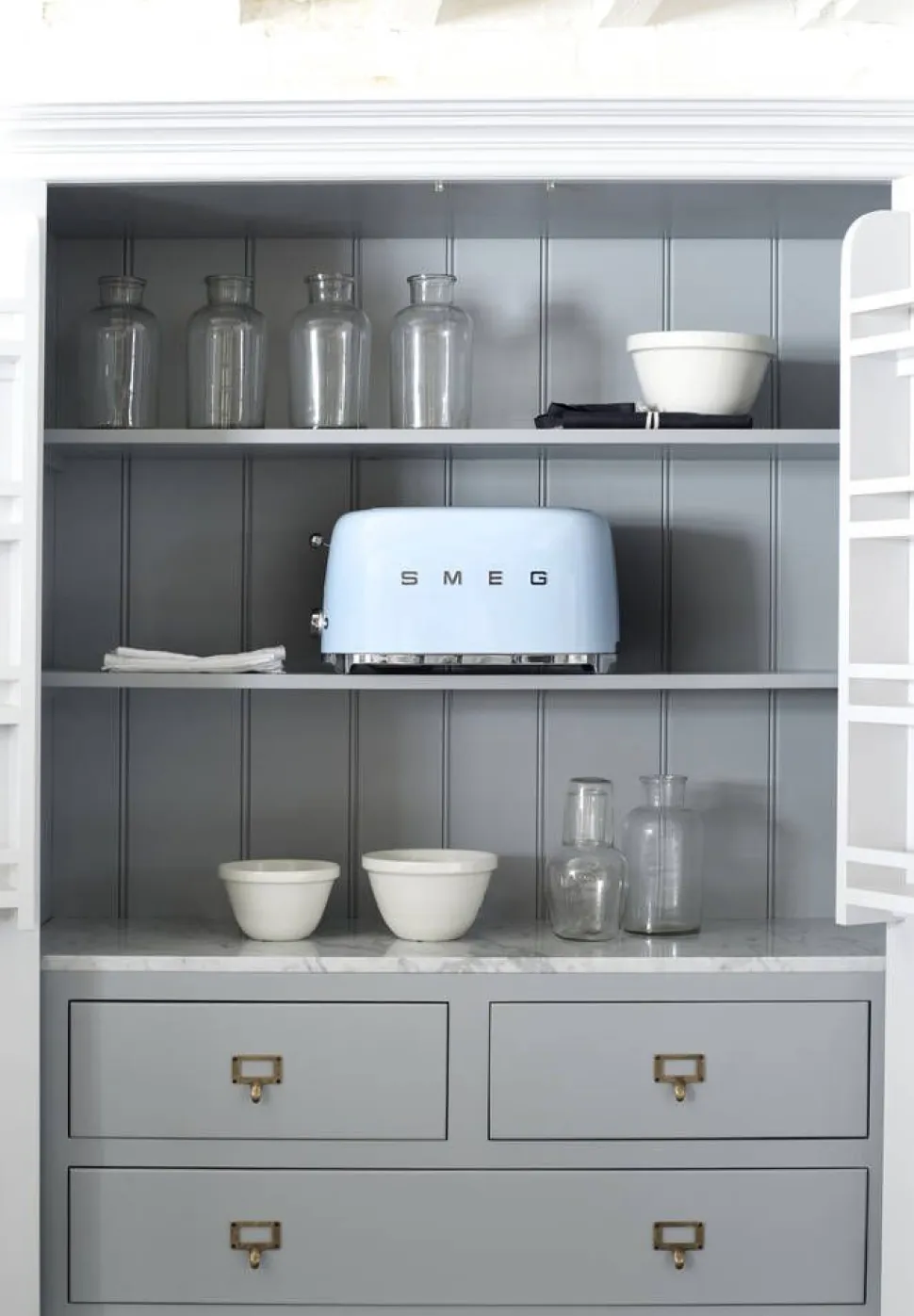 Smeg leivänpaahdin TSF02PBEU 4-viipaleen, pastellinsininen