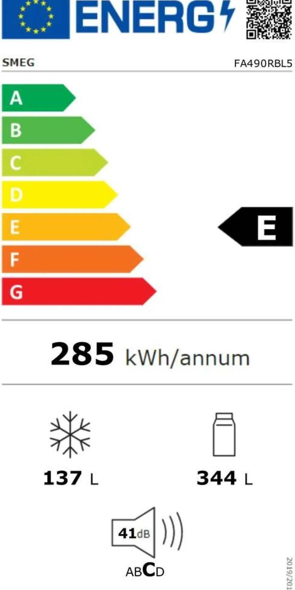 Smeg Portofino jääkaappipakastin FA490RBL5 musta oikea