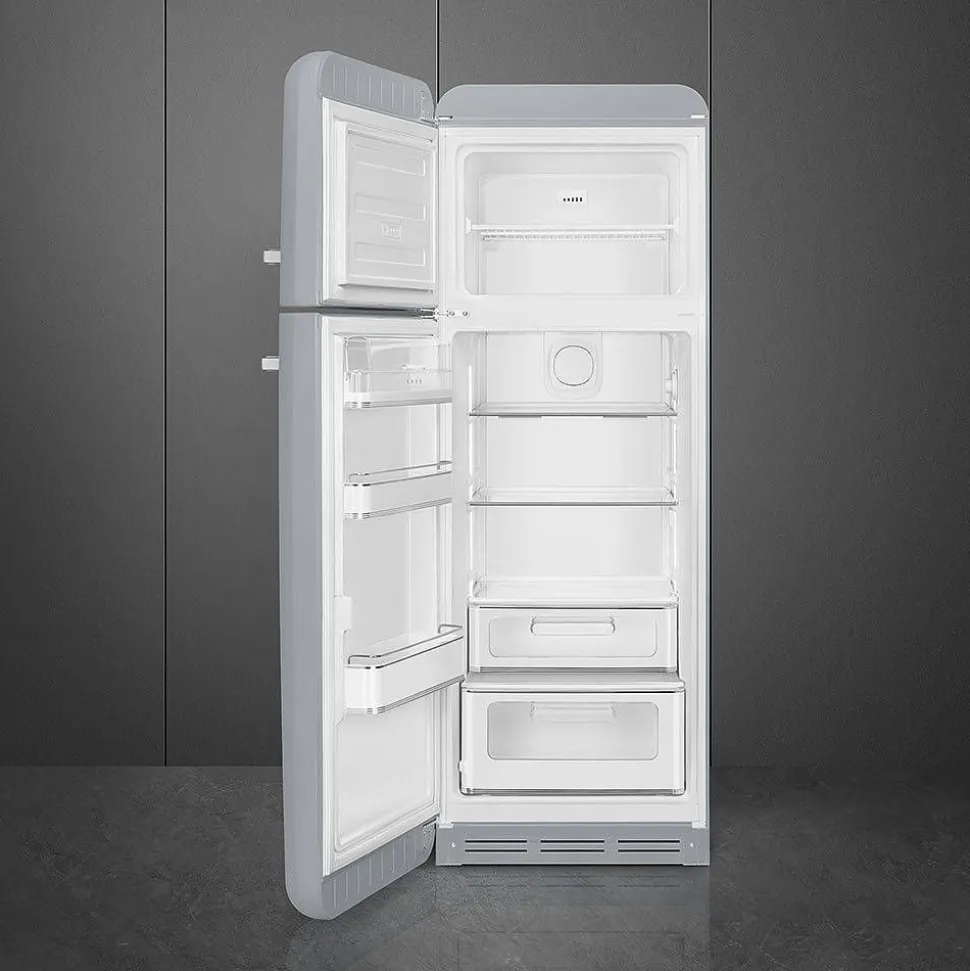 Smeg retrojääkaappipakastin FAB30LSV5 hopea, vasen