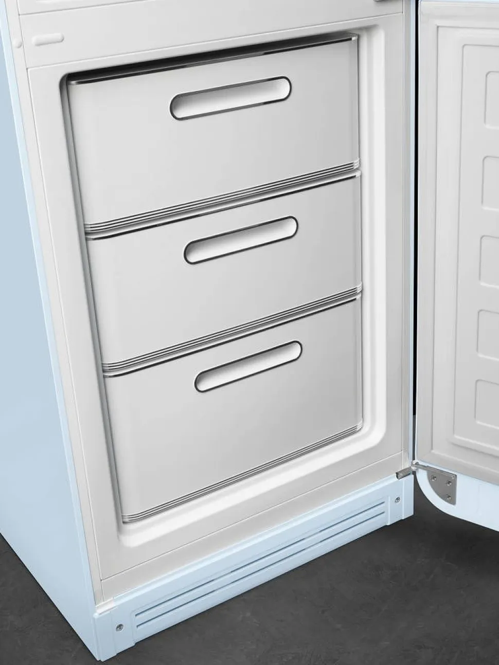Smeg retrojääkaappipakastin FAB32RPB5 pastellinsininen, oikea