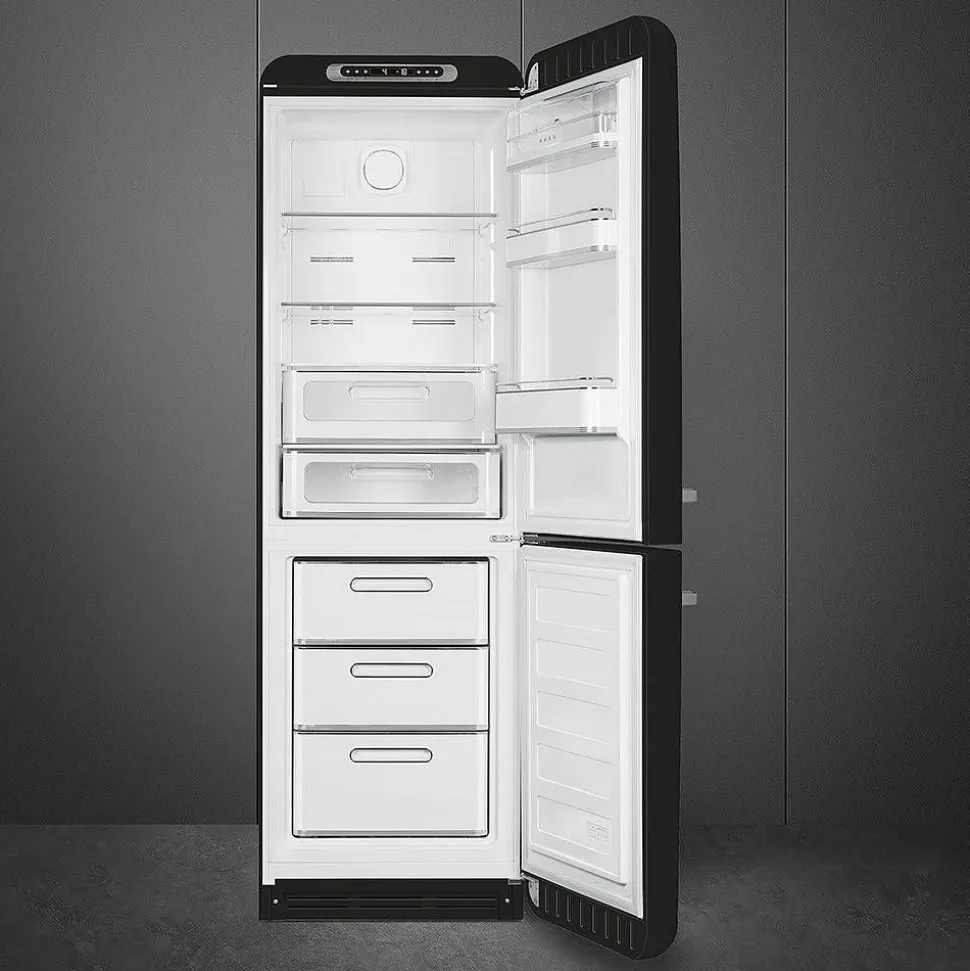 Smeg retrojääkaappipakastin FAB32RBL5 musta, oikea