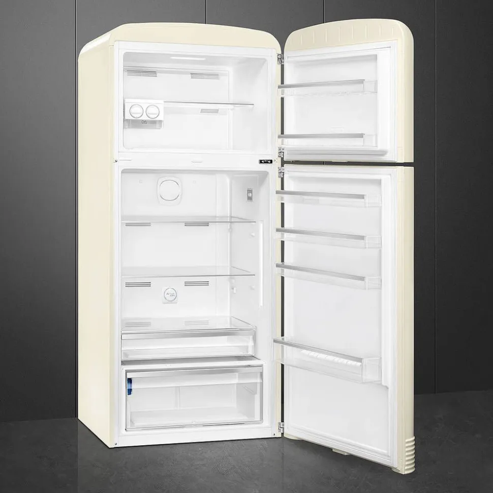 Smeg retrojääkaappi-pakastin FAB50RCR5, kerma, oikea