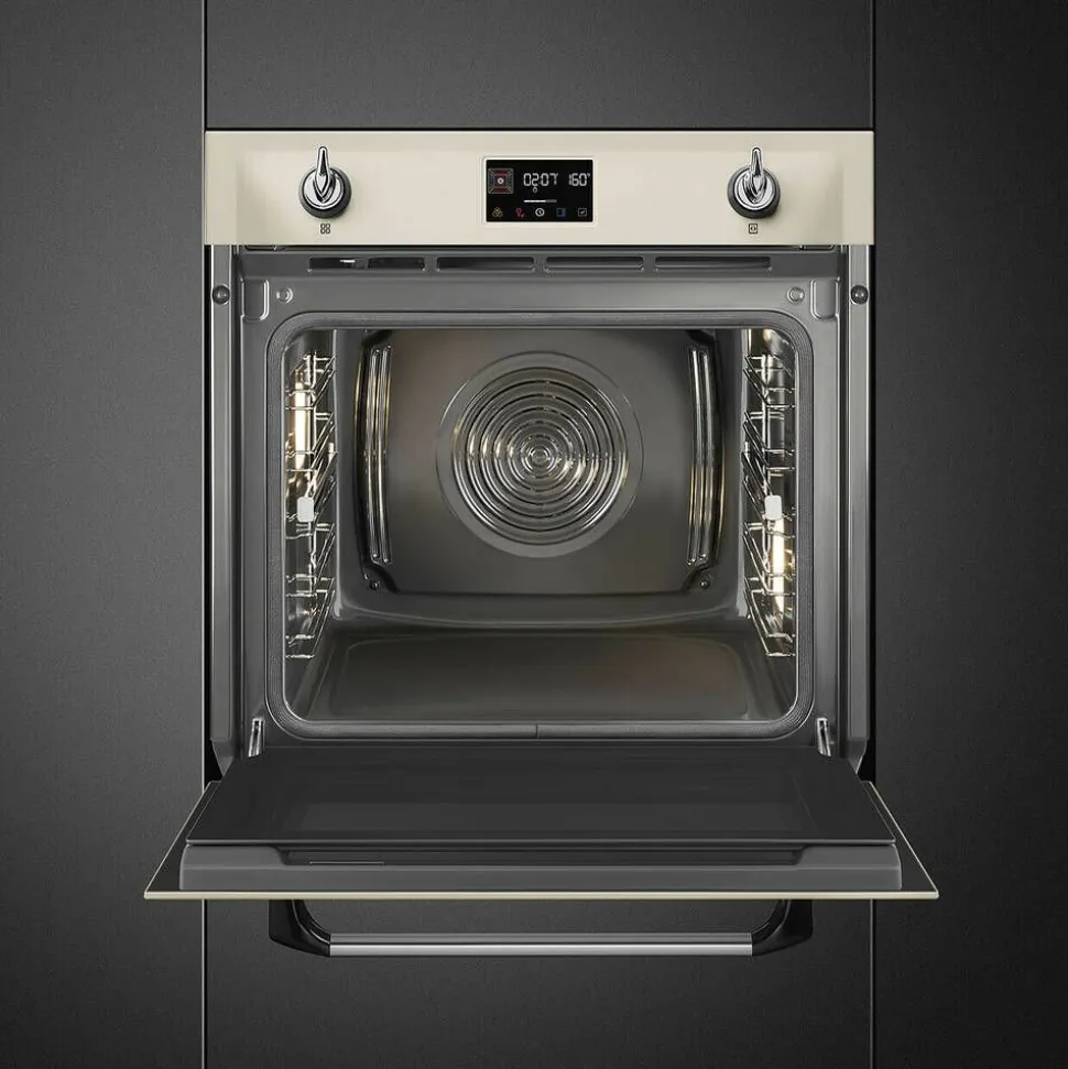 Smeg SOP6902S2PP 60cm yhdistelmähöyryuuni Viktoria, kerma