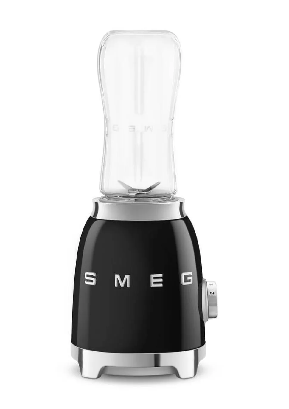 Smeg tehosekoitin kahdella 600 ml pullolla, musta PBF01BLEU