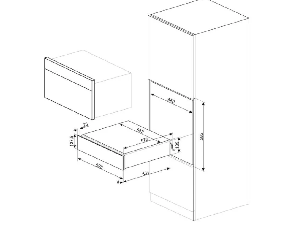 Smeg tyhjiöpakkauslaite CPV315X integroitava teräs