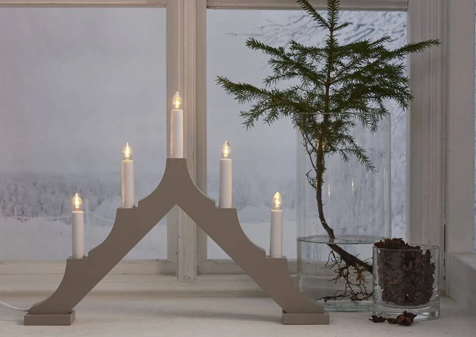 Star Trading kynttelikkö Alma 5 l beige