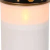 Star Trading LED-hautakynttilä Serene 12 cm valkoinen