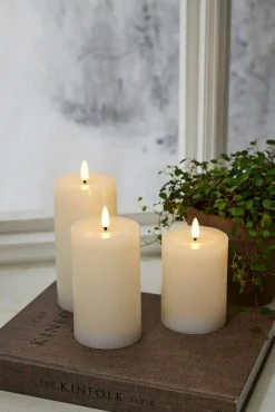 Star Trading LED-kynttilä Flamme Flow 15 cm valkoinen