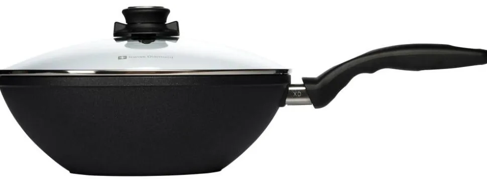 Swiss Diamond XD Wok + kansi 28 cm / 3,7 L induktio