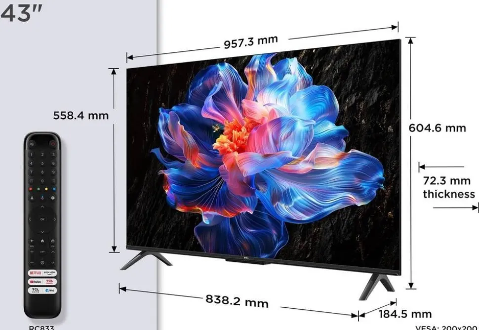Tcl 4K HDR 43P61K GOOGLE-TV