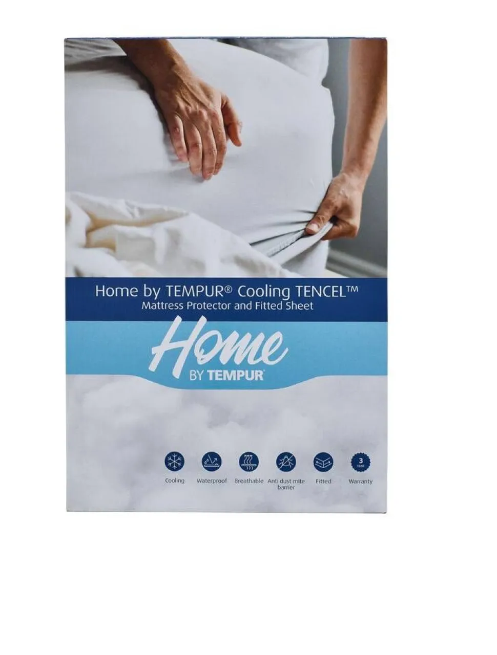 TEMPUR 140x210x42 cm muotoonommeltu suojalakana Cooling TENC