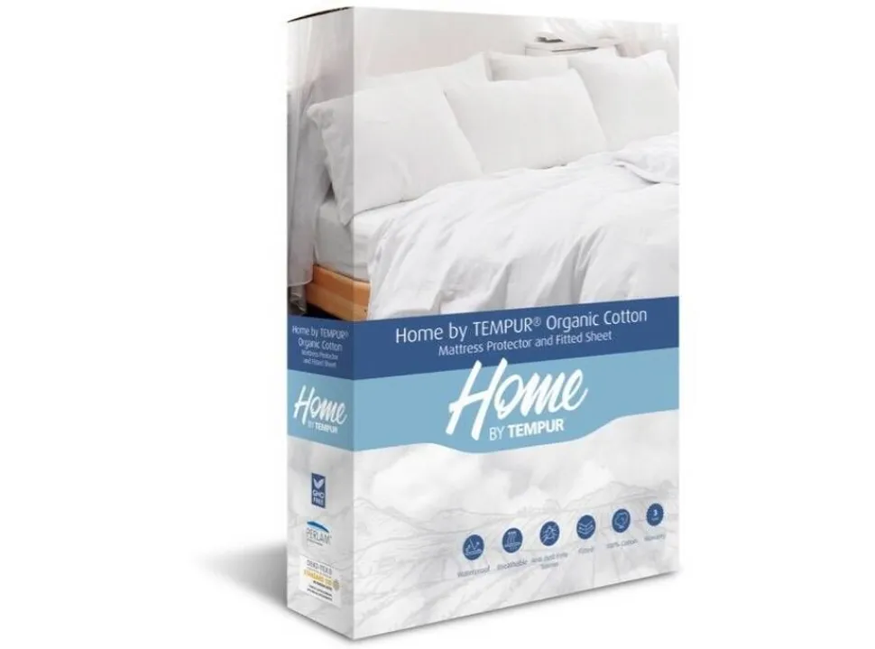 TEMPUR 100x200x25 cm muotoonommeltu suojalakana Organic Cott