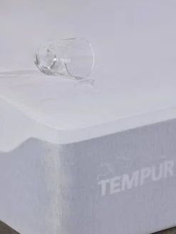 TEMPUR 90x220x25 cm muotoonommeltu suojalakana Organic Cotto