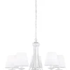 Trio Lighting kattokruunu Cortez 5-os E14 mattavalkoinen