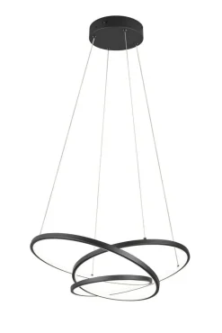 Trio Lighting riippuvalaisin Darvin LED 64 cm mattamusta