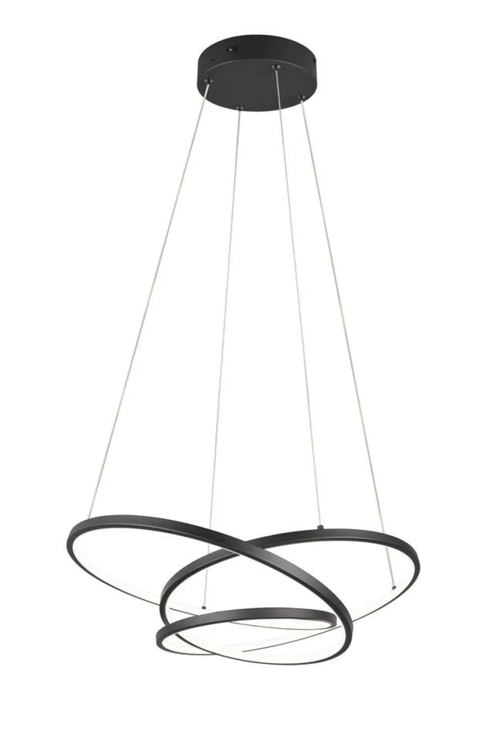 Trio Lighting riippuvalaisin Darvin LED 64 cm mattamusta